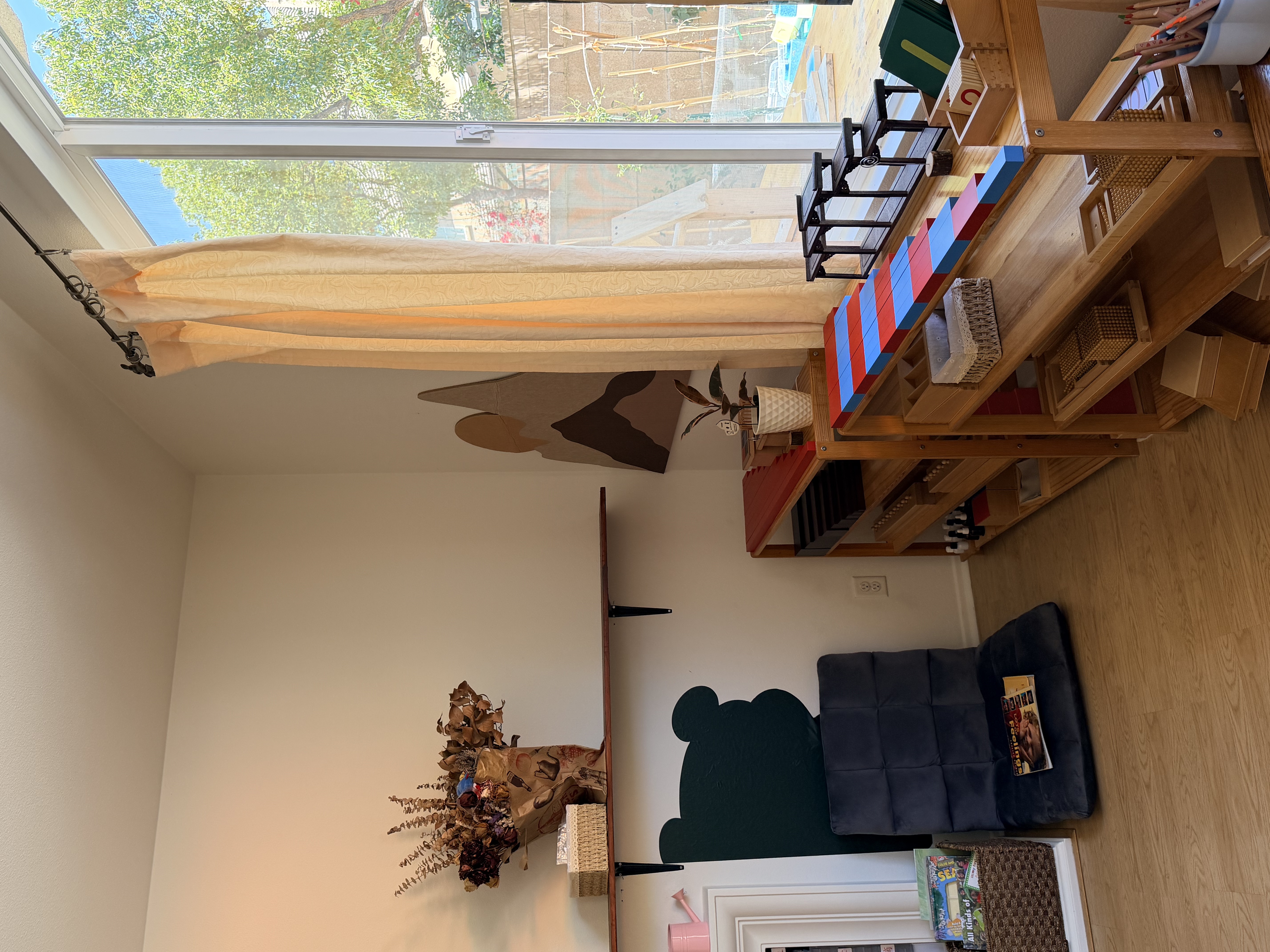 Primary classroom materials arranged for hands-on learning
