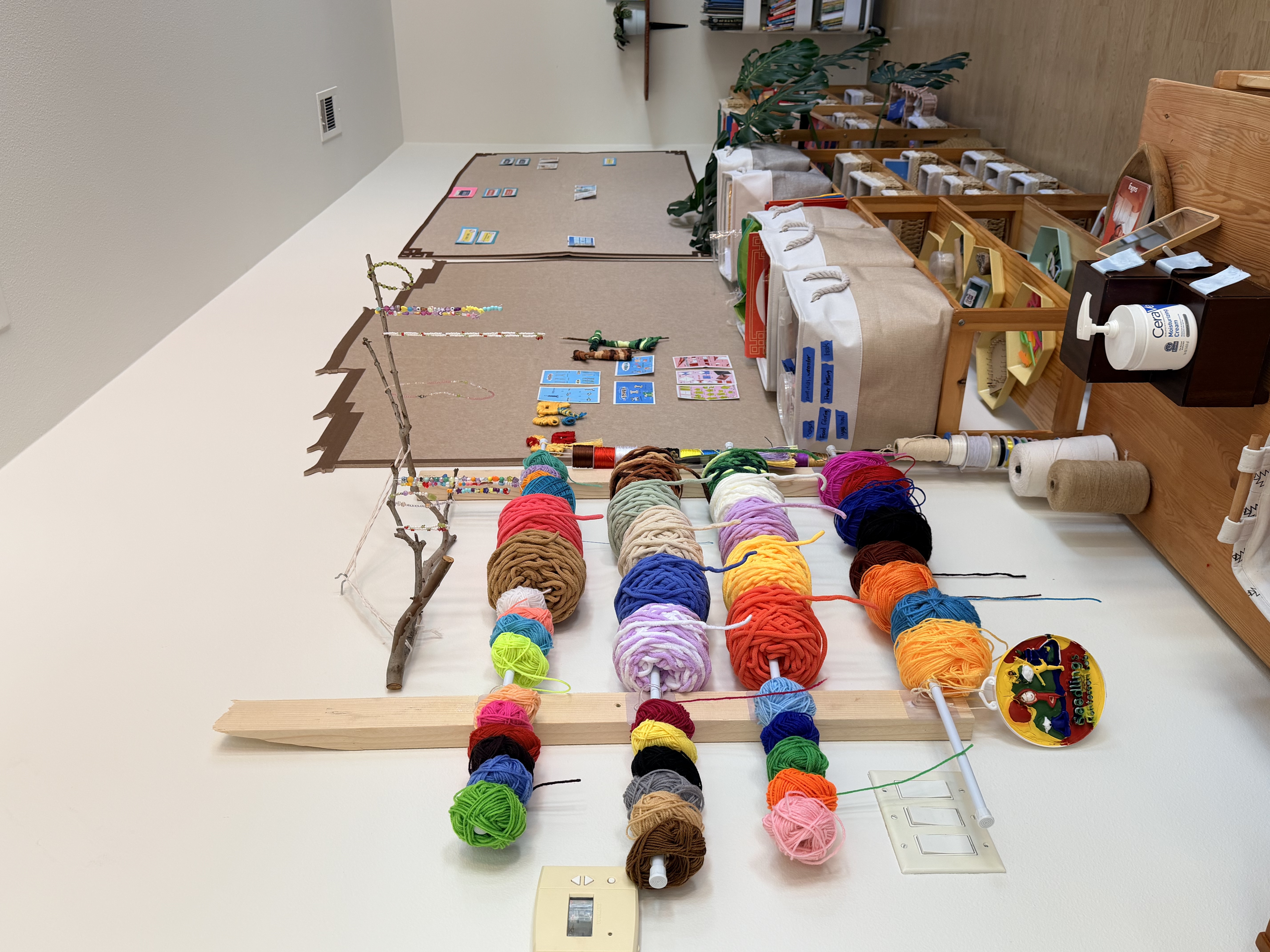 Children working with classroom materials